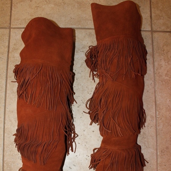 CHINESE LAUNDRY OVER THE KNEE SUEDE BOOTS - Picture 3 of 7
